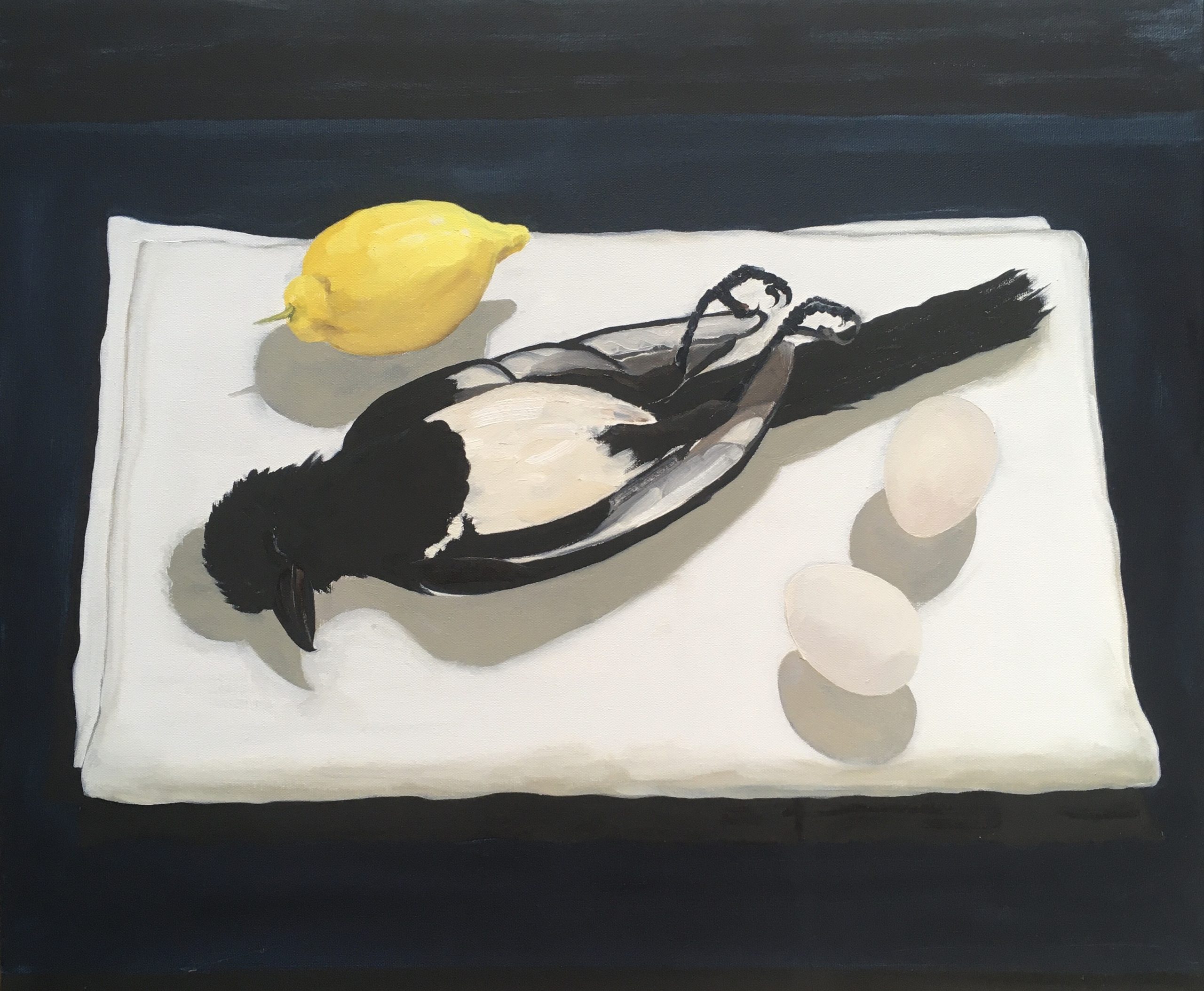 Yellow, Black, White Lemon, Magpie & Duck Eggs Flan Flanagan